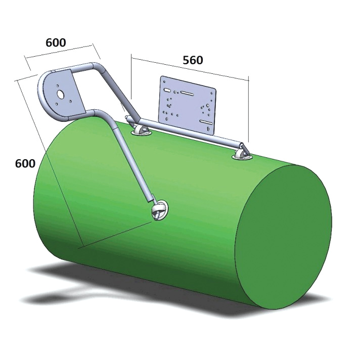 Стойка рулевая с креплением на баллон надувной лодки 25мм в Орске