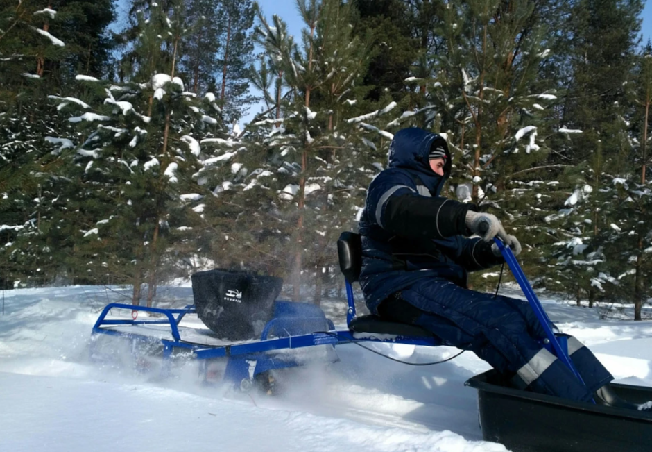 Мотобуксировщик толкач Альбатрос-XL8 с модулем. С фарой, тележки в Орске