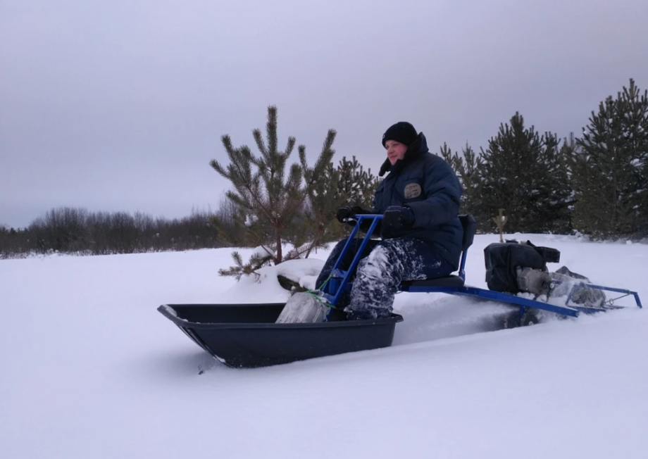 Мотобуксировщик толкач Альбатрос-XL8 с модулем. С фарой, тележки в Орске