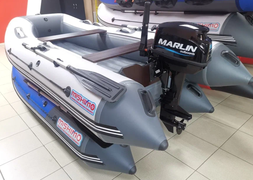 КОМПЛЕКТ ЛОДКА MISHIMO LITE 350 + МОТОР 9,8 Л.С. в Орске