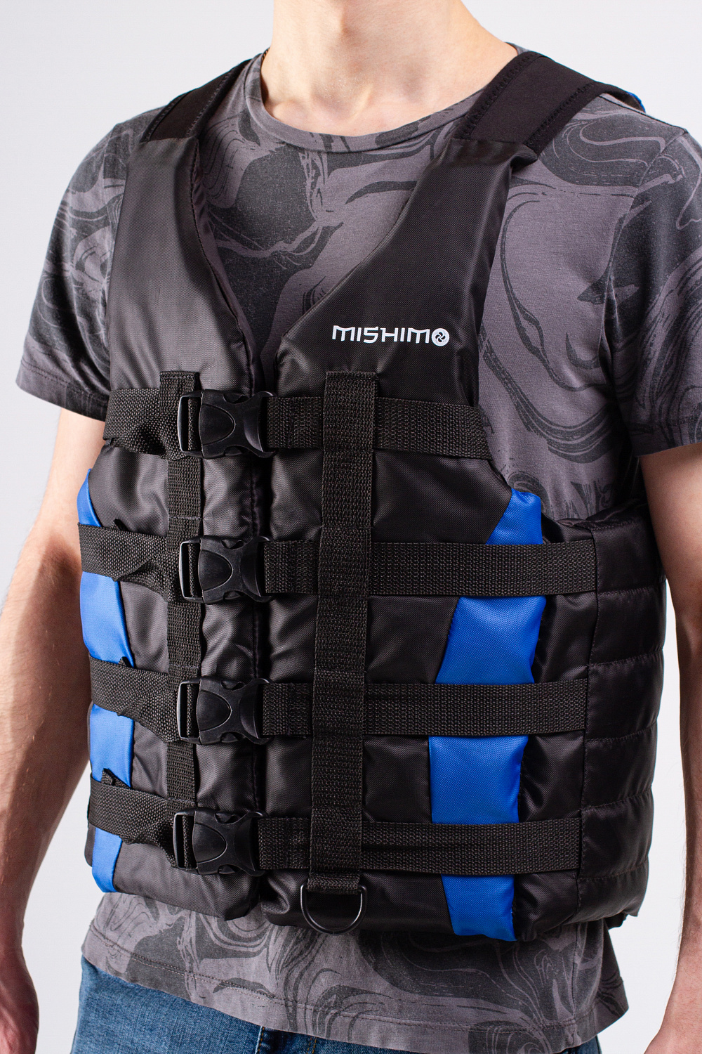 Жилет спасательный MISHIMO PRO Премиум качества Черно-синий в Орске