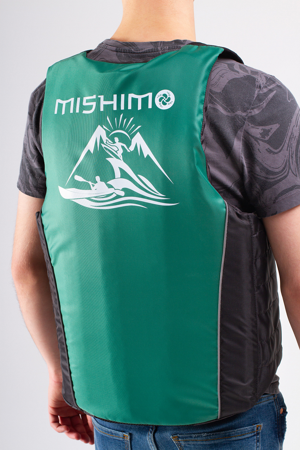 Жилет спасательный MISHIMO PRO Премиум качества Черно-зеленый в Орске