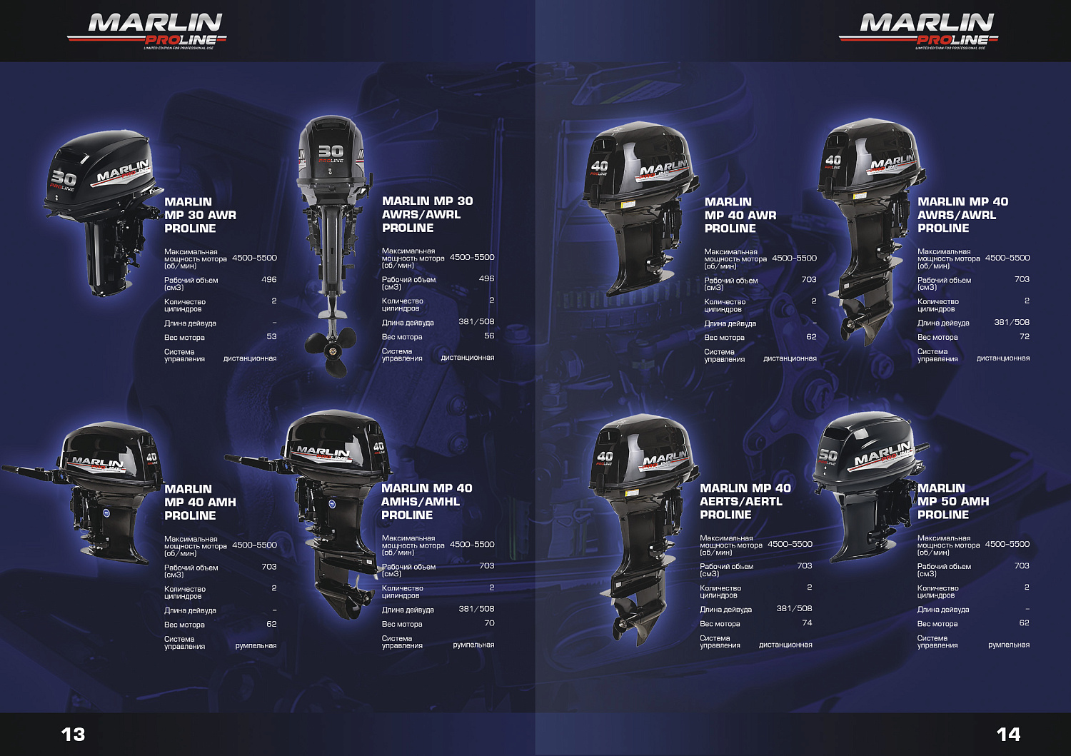 Лодочный мотор MARLIN PROLINE MP 50 AERTS в Орске