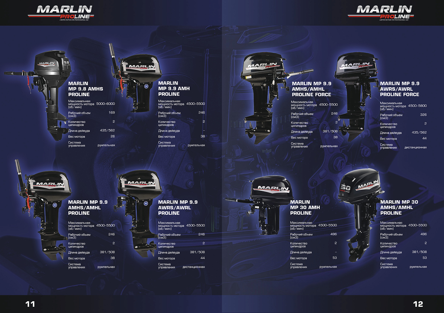 Лодочный мотор MARLIN PROLINE MP 50 AERTS в Орске