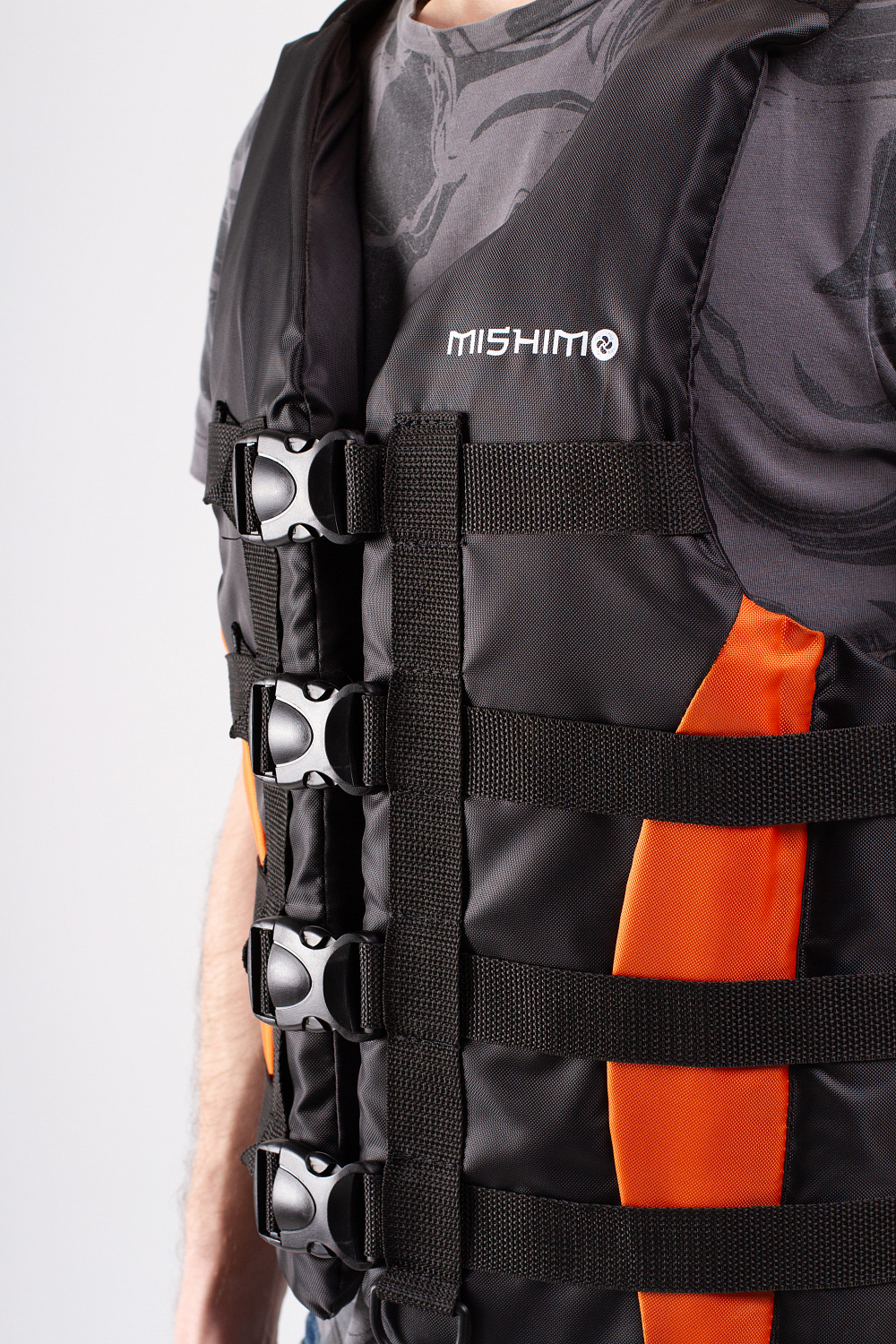 Жилет спасательный MISHIMO PRO Премиум качества Черно-оранжевый в Орске
