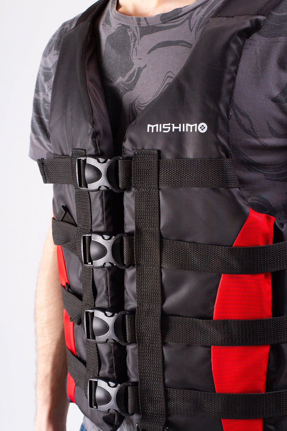 Жилет спасательный MISHIMO PRO Премиум качества Черно-красный в Орске